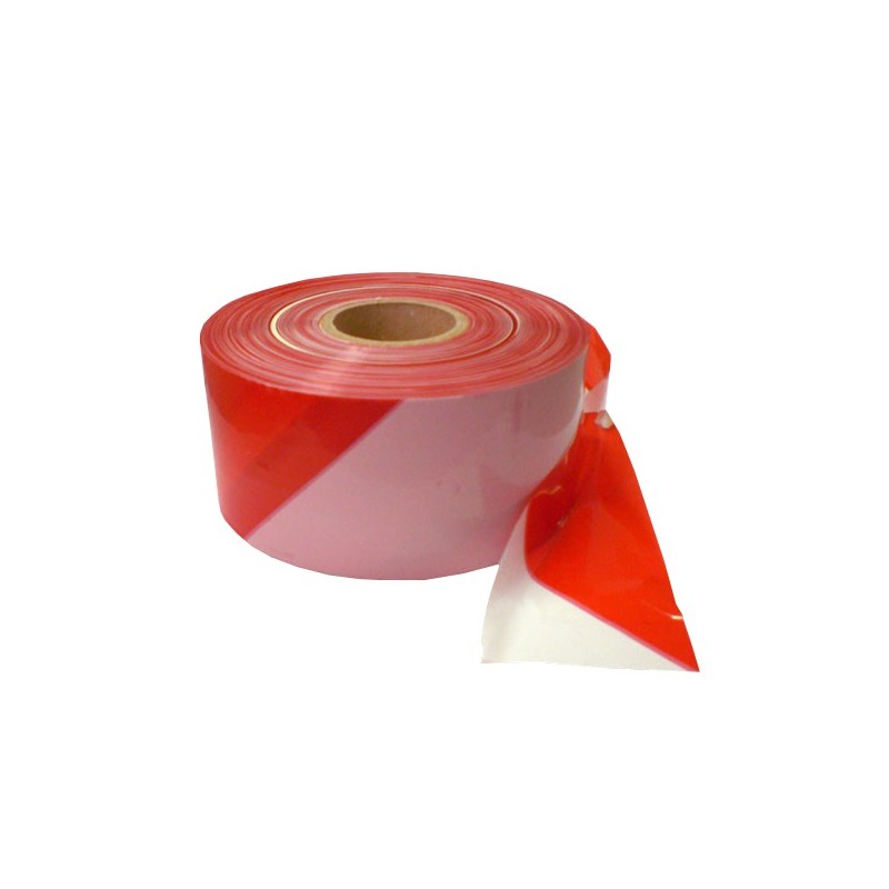 taśma ostrzegawcza biało-czerwona - rolka 500 mb x 80mm