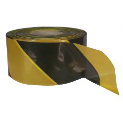 taśma ostrzegawcza żółto-czarna - rolka 500 mb x 80mm