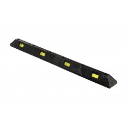 Vodící prah / parking stop PVC 1750x145x120x mm černý, žlutý reflektor