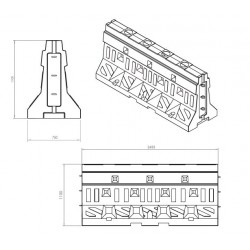 Bariera Plastcon 1100 - dwustronna