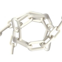 6 mm plastový řetěz bílý