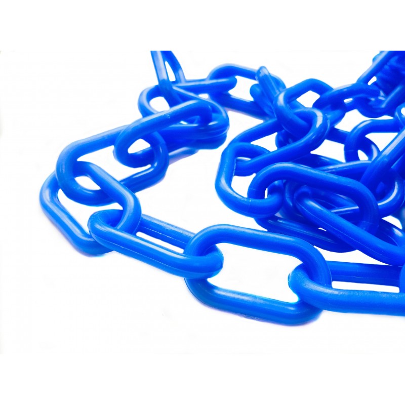 6mm plastový řetěz, modrý