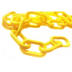 8mm plastový řetěz, žlutý