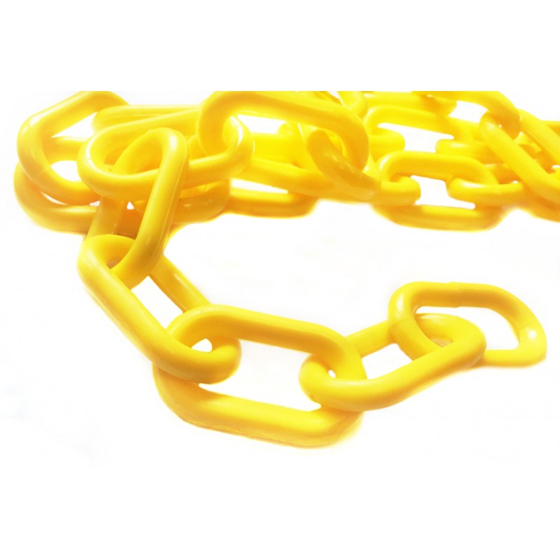 8mm plastový řetěz, žlutý