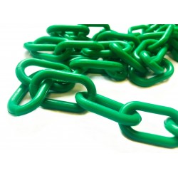 6mm plastový řetěz, zelený