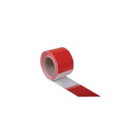 Výstražná, bezpečnostní páska bílo-červená role 100bm x 80mm