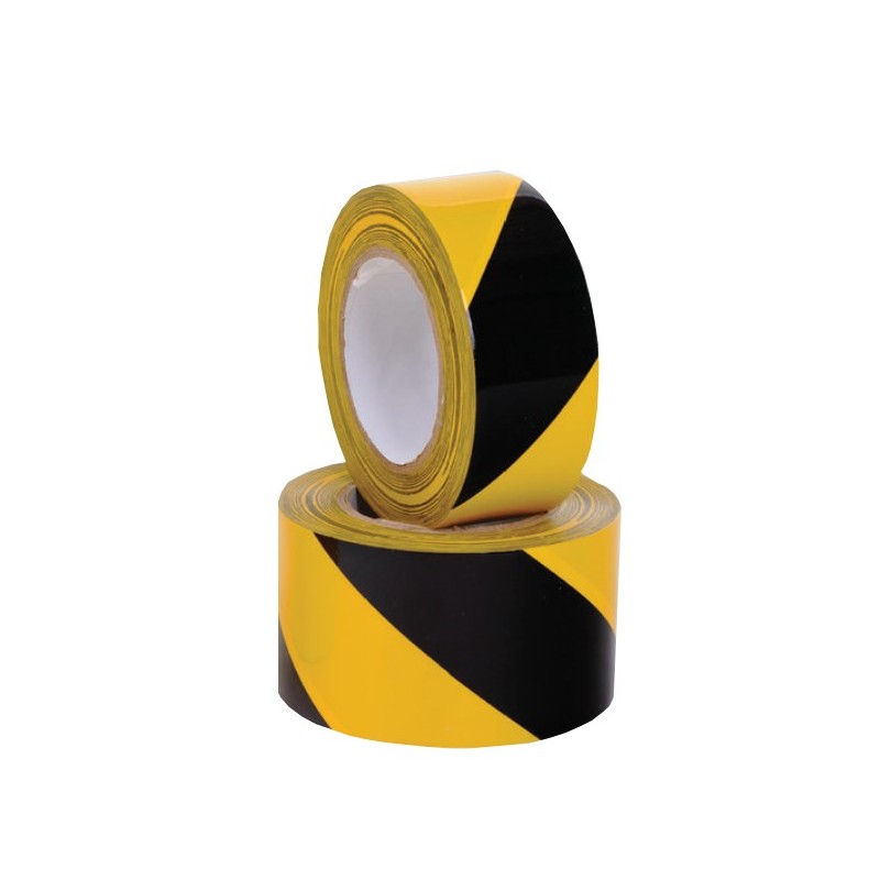 taśma ostrzegawcza żółto-czarna - rolka 100 mb x 80mm