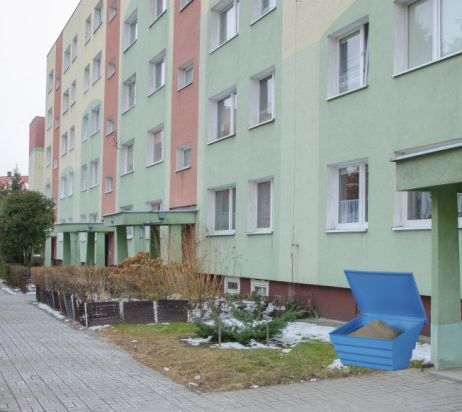 Nádoba na zimní posyp pro soli a písku 70 litrů modrý