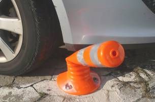 Flexibilní výstražný zahrazovací sloupek 750mm oranžový