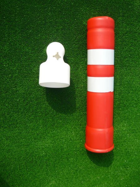 Zahrazovací výstražný sloupek 65 x Ø 11 cm, gumová podstava