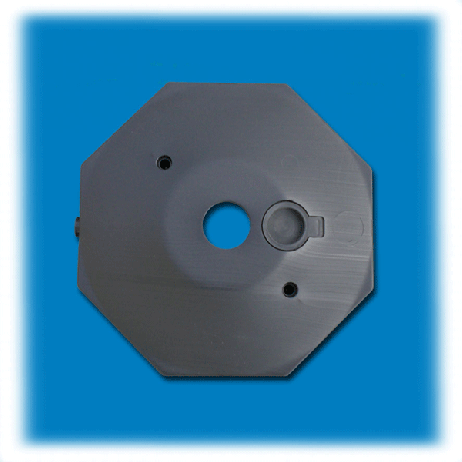 Plastový sloupek k řetězu bílo-červený  90 cm, plastový podstavec OCTAGON