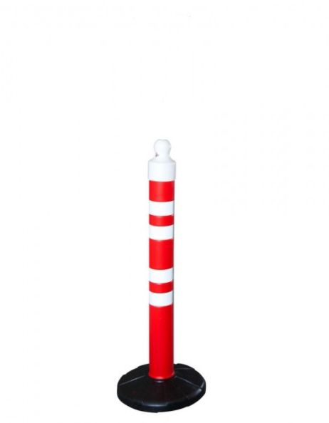 Zahrazovací výstražný sloupek 120 x Ø 11 cm, gumová podstava