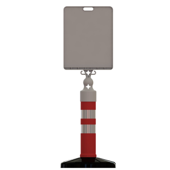 Zahrazovací výstražný sloupek 65 x Ø 11 cm, gumová podstava