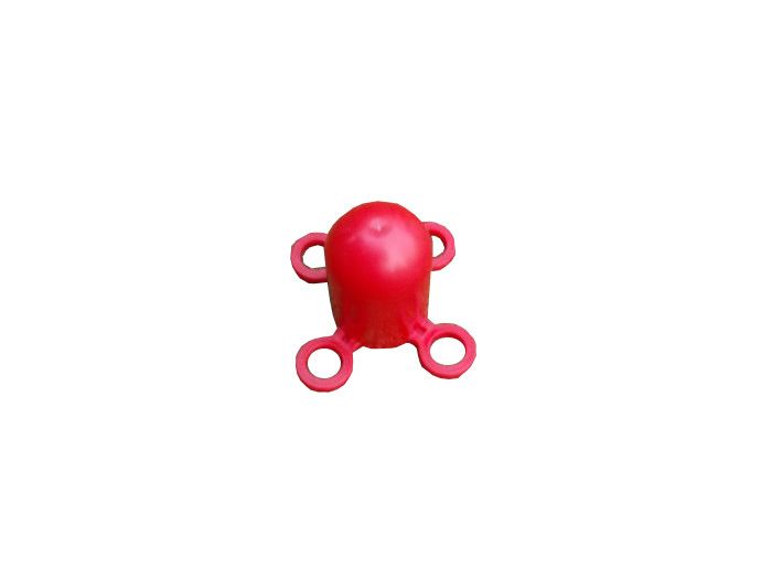 Sloupek pro řetěz 90cm bílo-červený, betonový podstavec