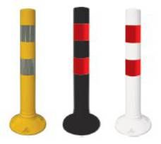 Flexibilní výstražný zahrazovací sloupek 750mm černý