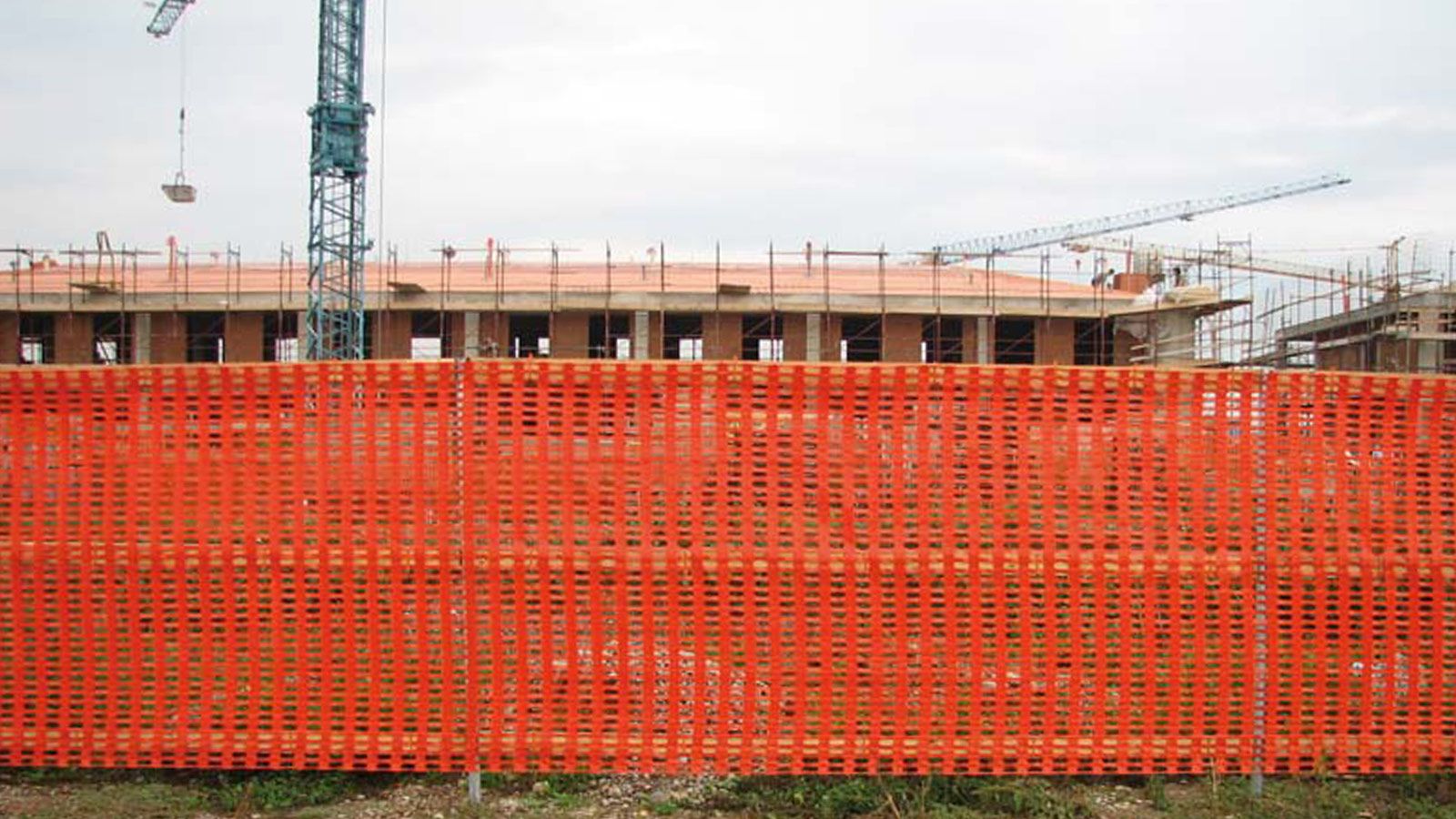 Oranžová stavební síť HDPE 100 cm x 50 m