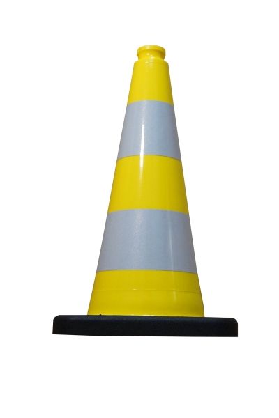 Cone 75 cm PVC / REC yellow - reflective