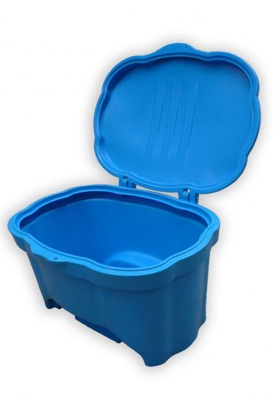 Container for salt or sand 250 L blue