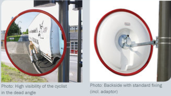 TRIXI road mirror ø 500 mm with heating