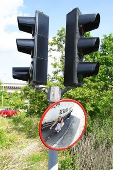 TRIXI road mirror ø 500 mm with heating