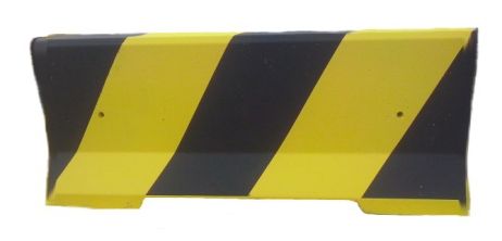 Concrete barrier B20/25 - painted yellow / black