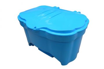 Container for salt or sand 150 L blue