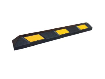 Rubber parking stopper 1200x150x100 yellow tape