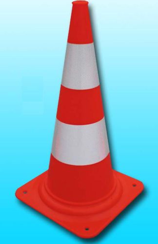Reflective traffic cone 75 cm PE HD / REC