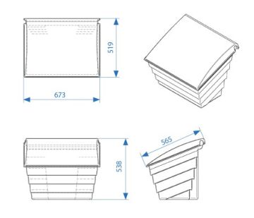 Salt and sand container 70l green