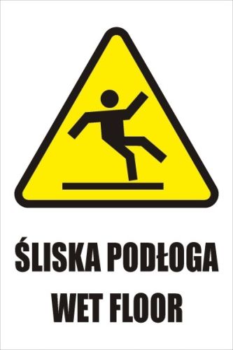 Cedule "Kluzká podlaha - Wet floor"