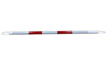Red and white telescopic rod
