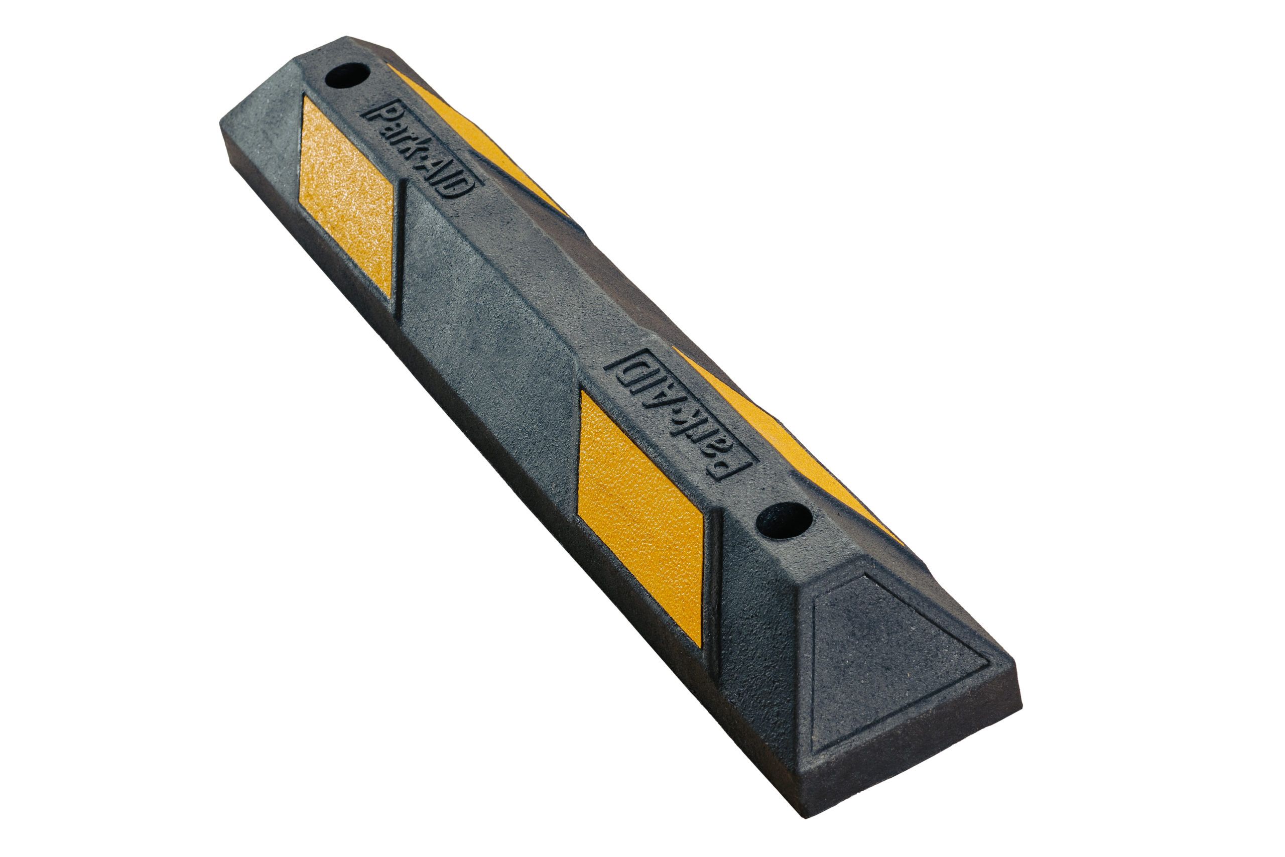 Rubber parking stopper 900x150x100 PARKatVB yellow tape