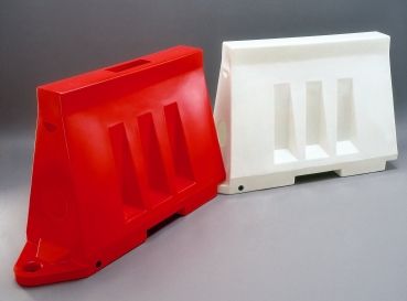 Silniční mobilní bariéra, svodidlo U-14, vysoká 80 cm, červená