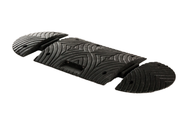 Speed bumper Slowly 5, end element 250x400x50 black