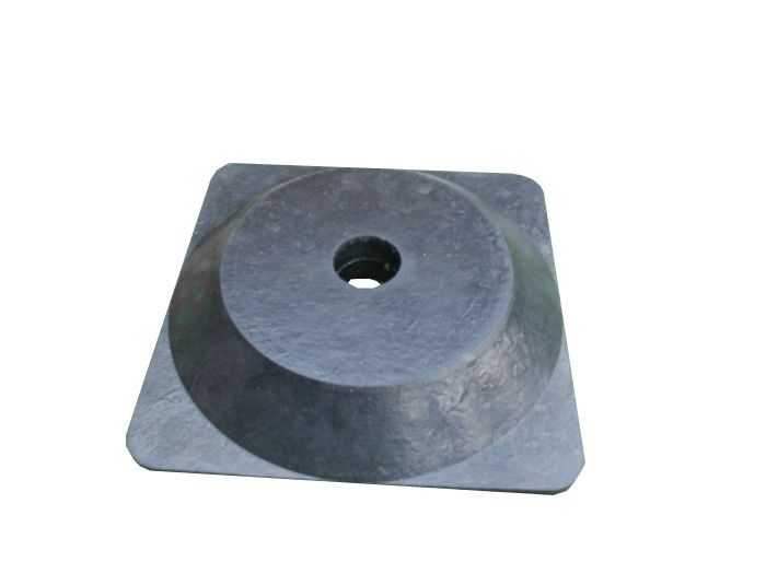 Sloupek pro řetěz 90cm červeno-bíly, základna gumová