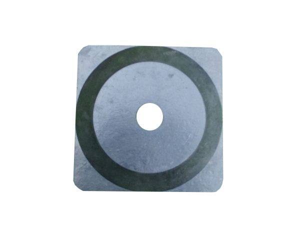 Plastový žluto-černý sloupek k řetězu 90 cm, plastová základna