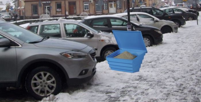 Sand container 250 L (360 kg) yellow