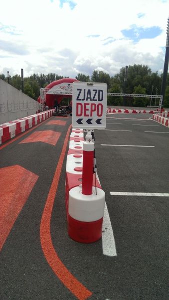 Karting Barrier End Piece - White