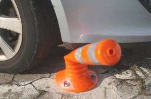 Flexibilní výstražný zahrazovací sloupek 750mm bílý