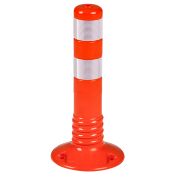 słupek elastyczny 450 mm pomarańczowy taśma biała