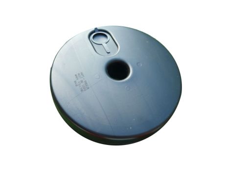 Słupek do łańcucha 900 mm - biały/czerwony - podstawa plastikowa