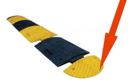 Zakończenie progu podrzutowego Slowly 7 250x500x70 czarny