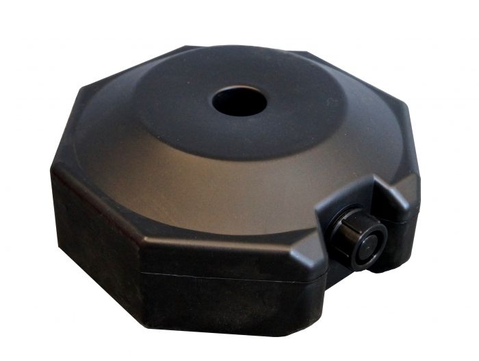 Słupek do łańcucha 90 cm - biało/czerwony - podstawa plastikowa octagon 6 kg