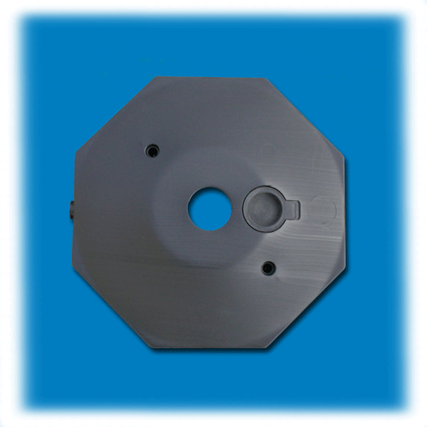 słupek do łańcucha biało-czerwony 90 cm podstawa plastikowa OCTAGON