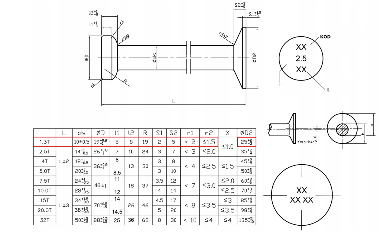Uchwyt do podnoszenia bloków betonowych BetonBlok 1300 kg max