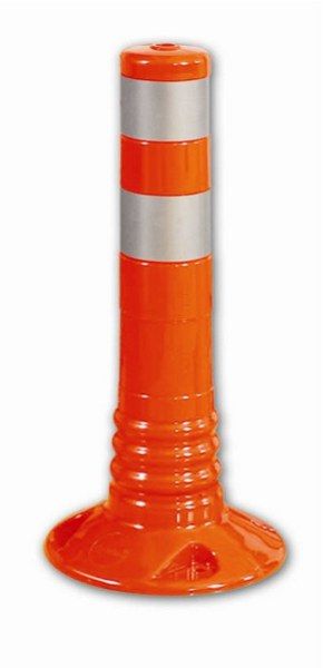 słupek elastyczny 450 mm pomarańczowy taśma biała