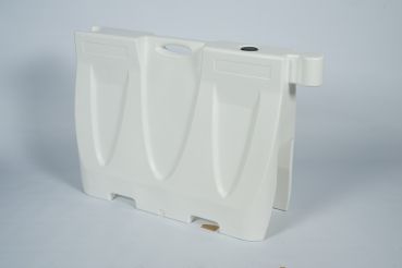Cestná mobilná bariéra, zvodidlo U-14/U-25, vysoká 80 cm, biela NL
