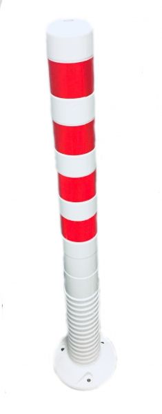 Flexibilný výstražný zahradzovací stĺpik - červená páska