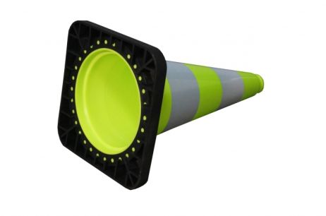 Kužel 75 cm PVC / REC zelený - reflexní