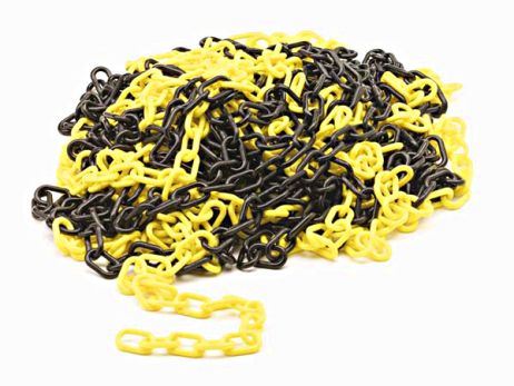 10 mm plastová reťaz žlto/čierna